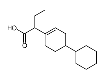 4-Cyclohexyl-alpha-ethyl-1-cyclohexene-1-acetic acid structure