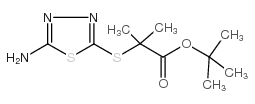 TERT-BUTYL 2-[(5-AMINO-1,3,4-THIADIAZOL-2-YL)THIO]-2-METHYLPROPANOATE结构式