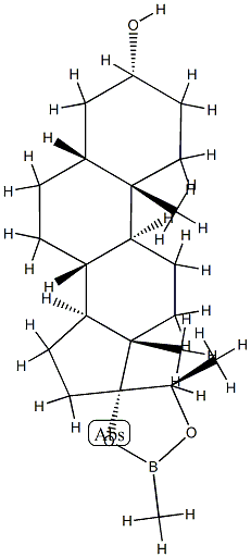(20R)-17,20-(Methylboranediylbisoxy)-5β-pregnan-3α-ol结构式