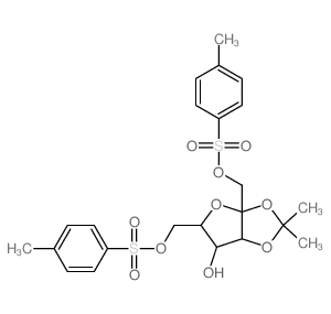 b-D-Fructofuranose,2,3-O-(1-methylethylidene)-, 1,6-bis(4-methylbenzenesulfonate) Structure