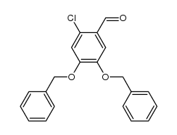 2-chloro-4,5-di(phenylmethoxy)benzaldehyde结构式