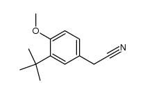 3-tert-Butyl-4-methoxybenzyl cyanide结构式