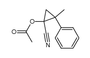 trans-1-Acetoxy-1-cyano-2-methyl-2-phenylcyclopropane结构式