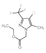 ethyl 2-(4-chloro-5-methyl-3-(trifluoromethyl)-1H-pyrazol-1-yl)acetate structure