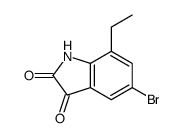 5-溴-7-乙基吲哚啉-2,3-二酮结构式