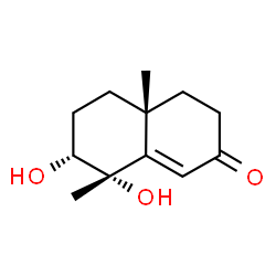 2(3H)-Naphthalenone, 4,4a,5,6,7,8-hexahydro-7,8-dihydroxy-4a,8-dimethyl-, (4aR,7R,8S)- (9CI)结构式