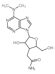 2-[5-(6-dimethylaminopurin-9-yl)-4-hydroxy-2-(hydroxymethyl)oxolan-3-yl]acetamide Structure