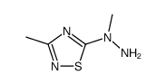 3-Methyl-5-(1-methylhydrazino)-1,2,4-thiadiazole结构式