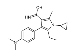 1-cyclopropyl-4-[4-(dimethylamino)phenyl]-5-ethyl-2-methylpyrrole-3-carboxamide Structure