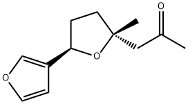 (2S)-5β-(3-Furyl)-2-methyl-2-(2-oxopropyl)tetrahydrofuran结构式