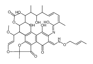 3-(but-2-enyloxyimino-methyl)-rifamycin结构式