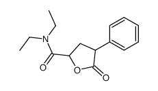 N,N-diethyl-5-oxo-4-phenyloxolane-2-carboxamide结构式