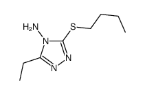 3-(Butylsulfanyl)-5-ethyl-4H-1,2,4-triazol-4-amine结构式