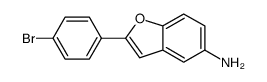 2-(4-bromophenyl)-1-benzofuran-5-amine结构式