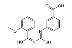 3-[(2-methoxybenzoyl)carbamothioylamino]benzoic acid结构式