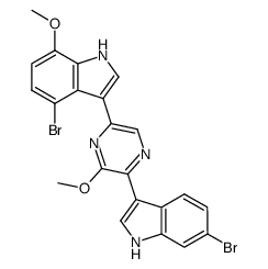 3-methoxy-2-(6-bromoindol-3-yl)-5-(4-bromo-7-methoxyindol-3-yl)pyrazine结构式