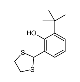 2-tert-butyl-6-(1,3-dithiolan-2-yl)phenol Structure