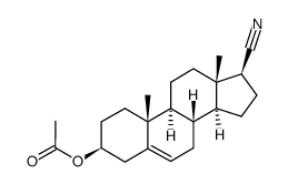 3β-acetoxy-androst-5-ene-17β-carbonitrile结构式