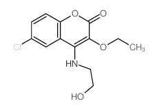 6-chloro-3-ethoxy-4-(2-hydroxyethylamino)chromen-2-one Structure