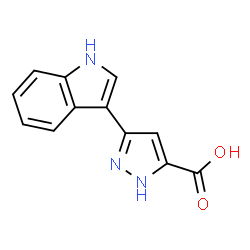 1H-pyrazole-3-carboxylic acid, 5-(1H-indol-3-yl)- Structure