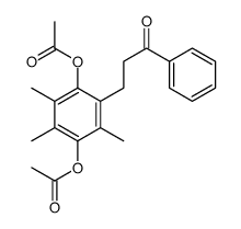 [4-acetyloxy-2,3,6-trimethyl-5-(3-oxo-3-phenylpropyl)phenyl] acetate结构式