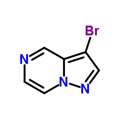 3-溴吡唑并[1,5-a]吡嗪结构式