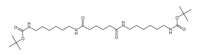 di-tert-butyl ((adipoylbis(azanediyl))bis(hexane-6,1-diyl))dicarbamate结构式