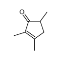 2,3,5-trimethylcyclopent-2-en-1-one结构式