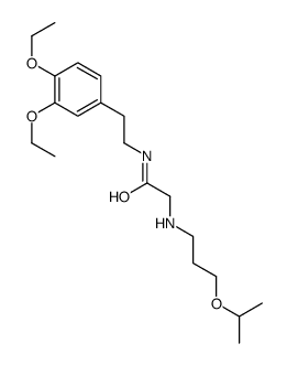N-[2-(3,4-diethoxyphenyl)ethyl]-2-(3-propan-2-yloxypropylamino)acetamide结构式