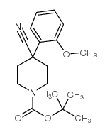 1-N-BOC-4-CYANO-4-(2-METHOXYPHENYL)PIPERIDINE Structure