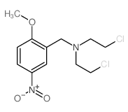 Benzenemethanamine,N,N-bis(2-chloroethyl)-2-methoxy-5-nitro- Structure
