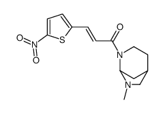 (E)-1-(6-methyl-4,6-diazabicyclo[3.2.1]octan-4-yl)-3-(5-nitrothiophen-2-yl)prop-2-en-1-one结构式