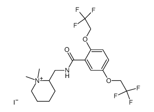 2-[2,5-bis(2,2,2trifluoroethoxy)benzamidomethyl]-1,1-dimethylpiperidinium iodide Structure