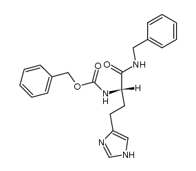 Nα-(benzyloxycarbonyl)-L-homohystidine (N-benzyl)amide Structure
