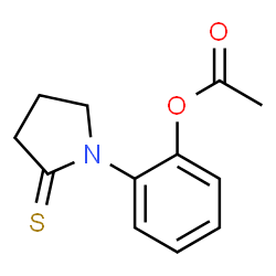 2-Pyrrolidinethione,1-[2-(acetyloxy)phenyl]- structure