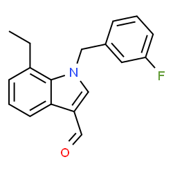 1H-Indole-3-carboxaldehyde,7-ethyl-1-[(3-fluorophenyl)methyl]-(9CI) structure