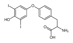 2-amino-3-[4-(4-hydroxy-3,5-diiodophenoxy)phenyl]propanoic acid Structure