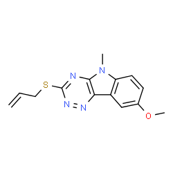 5H-1,2,4-Triazino[5,6-b]indole,8-methoxy-5-methyl-3-(2-propenylthio)-(9CI) picture