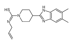 1-Piperidinecarbothioamide,4-(5,6-dimethyl-1H-benzimidazol-2-yl)-N-2-propenyl-(9CI)结构式