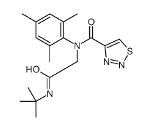 1,2,3-Thiadiazole-4-carboxamide,N-[2-[(1,1-dimethylethyl)amino]-2-oxoethyl]-N-(2,4,6-trimethylphenyl)-(9CI)结构式