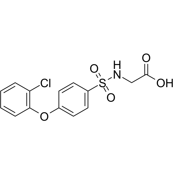 N-[4-(2-Chlorophenoxy)phenylsulfonyl]glycine Structure