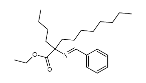 ethyl 2-(benzylideneamino)-2-butyldecanoate Structure