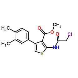 Methyl 2-[(chloroacetyl)amino]-4-(3,4-dimethylphenyl)-3-thiophenecarboxylate Structure