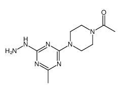 1-[4-(4-hydrazinyl-6-methyl-1,3,5-triazin-2-yl)piperazin-1-yl]ethanone Structure