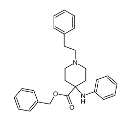 benzyl 4-anilino-1-(2-phenylethyl)piperidine-4-carboxylate Structure