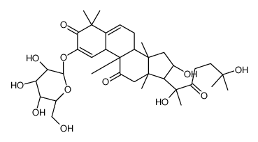 (10α)-2-(β-D-Glucopyranosyloxy)-9β-methyl-16α,20,25-trihydroxy-19-norlanosta-1,5-diene-3,11,22-trione structure