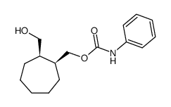 Phenyl-carbamic acid (1S,2R)-2-hydroxymethyl-cycloheptylmethyl ester结构式