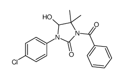 3-benzoyl-1-(4-chlorophenyl)-5-hydroxy-4,4-dimethylimidazolidin-2-one Structure
