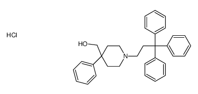 [4-phenyl-1-(3,3,3-triphenylpropyl)piperidin-4-yl]methanol,hydrochloride Structure