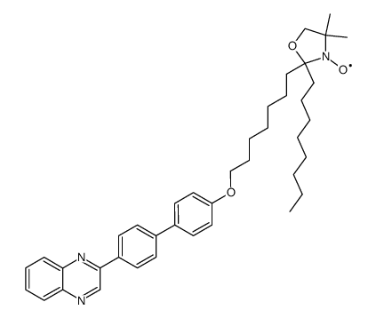 4,4-dimethyl-2-octyl-2-[7-(4'-quinoxalin-2-yl-biphenyl-4-yloxy)-heptyl]-oxazolidin-3-yloxyl结构式